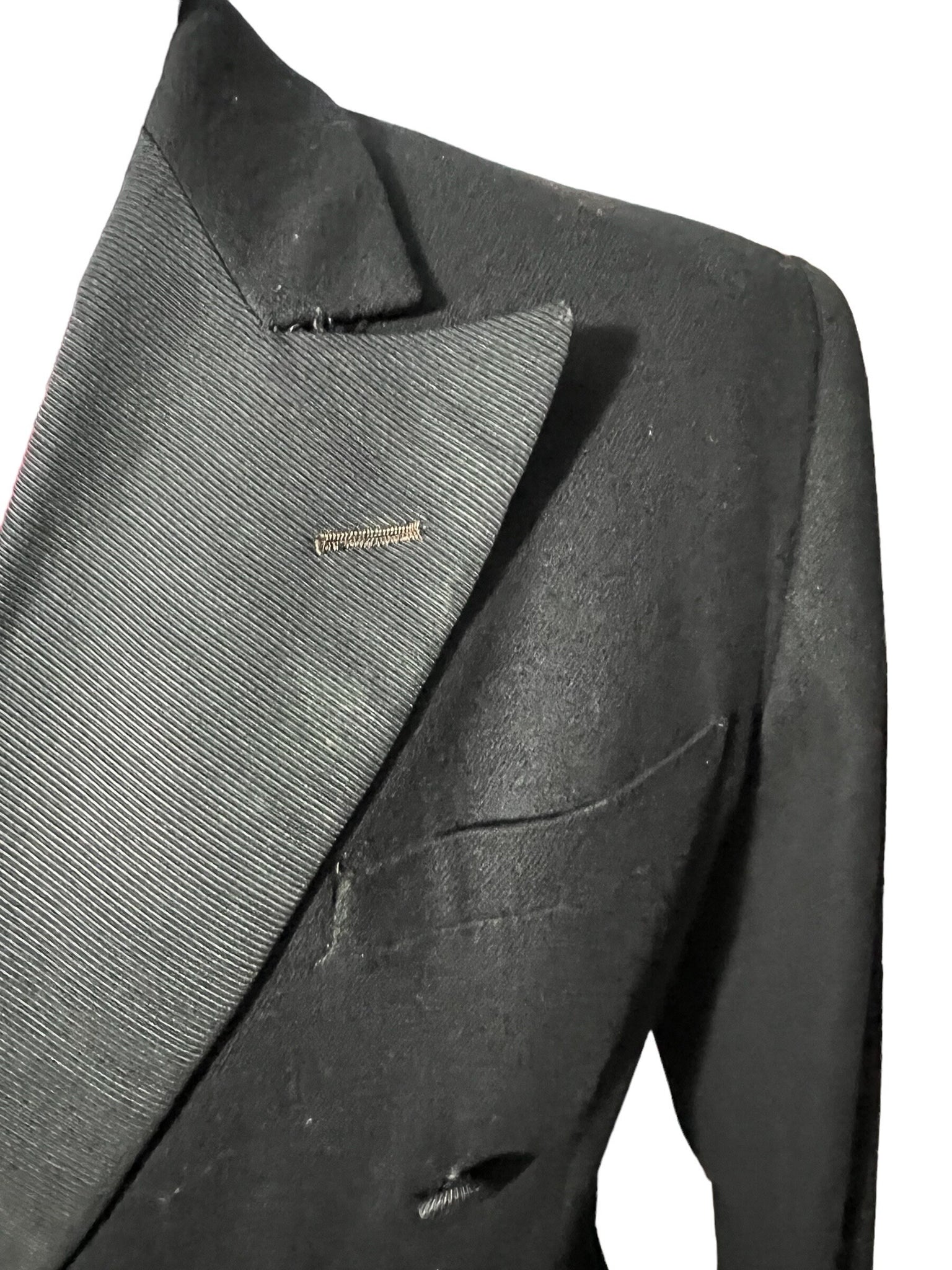 Vintage black wool Labiche's tuxedo jacket 40