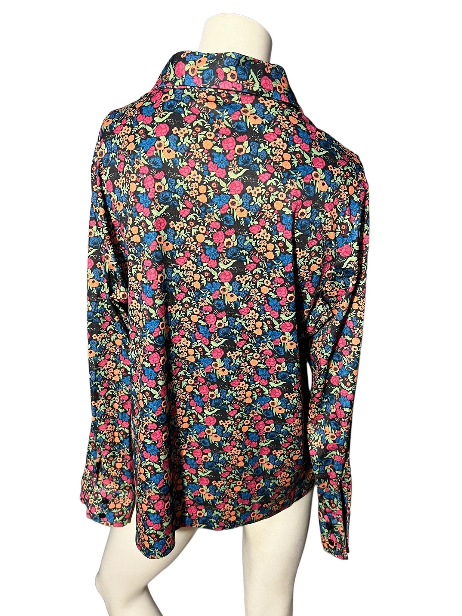 Vintage Sears 70's women's shirt XL floral