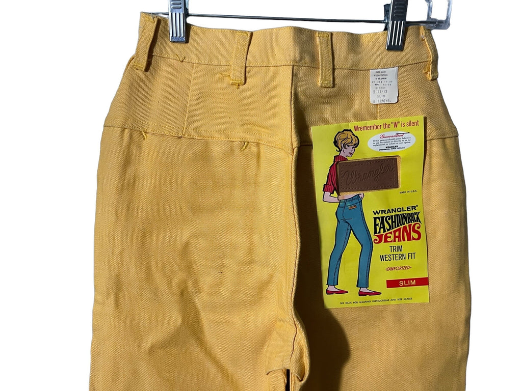 Vintage 60's yellow wrangler jeans 24 western fit