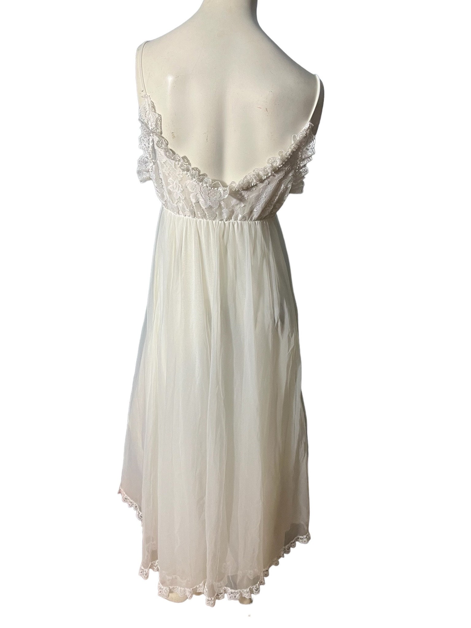 Vintage peignoir set lingerie nightgown M