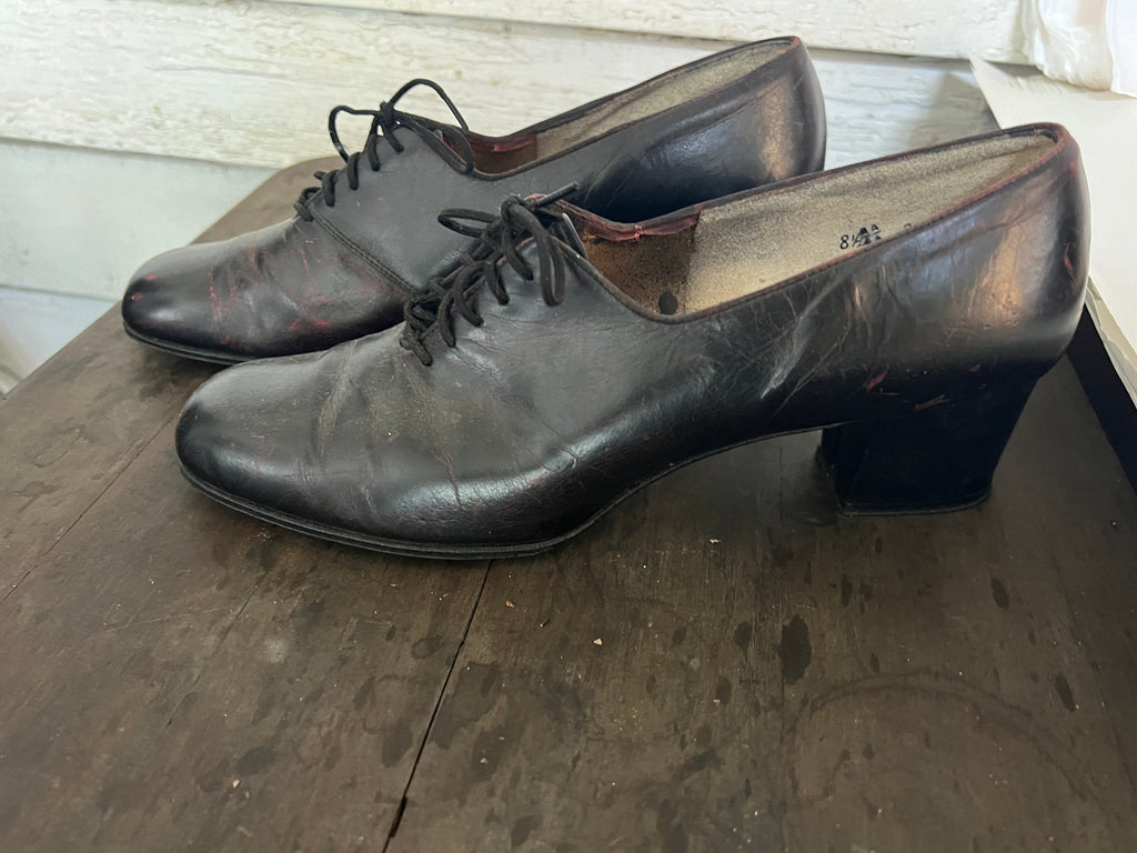 vintage 40's oxford heels 8.5 AA Hill Dale