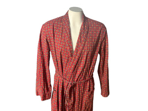 Vintage 60's men's red robe L Pennleigh