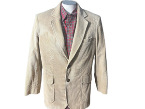 Vintage tan corduroy suit jacket 40 R