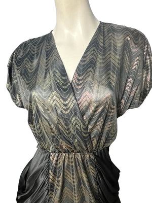 Vintage 80's Stash metallic dress M