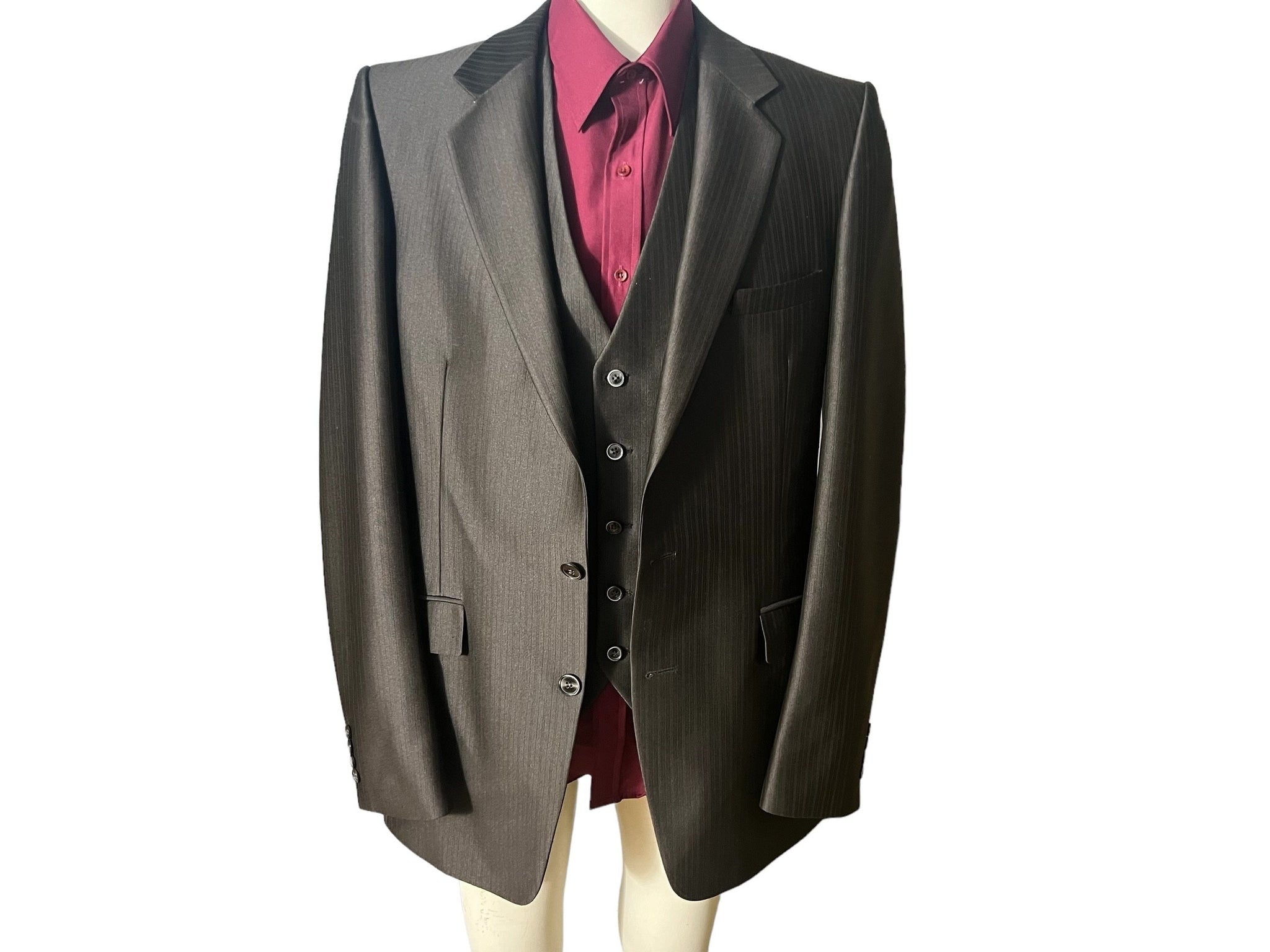 vintage men’s 3pc brown suit Phoenix 44