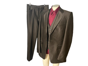 vintage men’s 3pc brown suit Phoenix 44