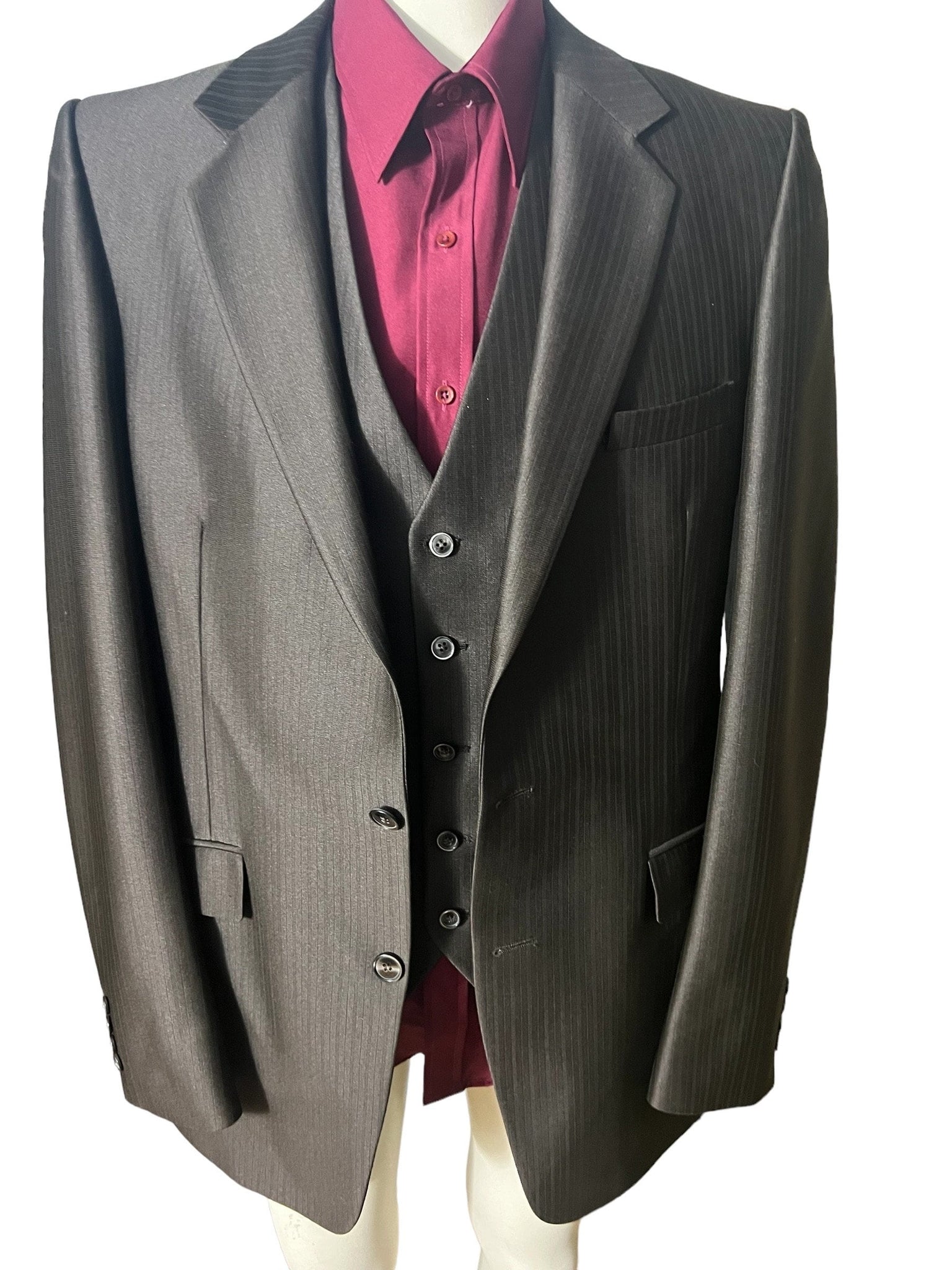 vintage men’s 3pc brown suit Phoenix 44