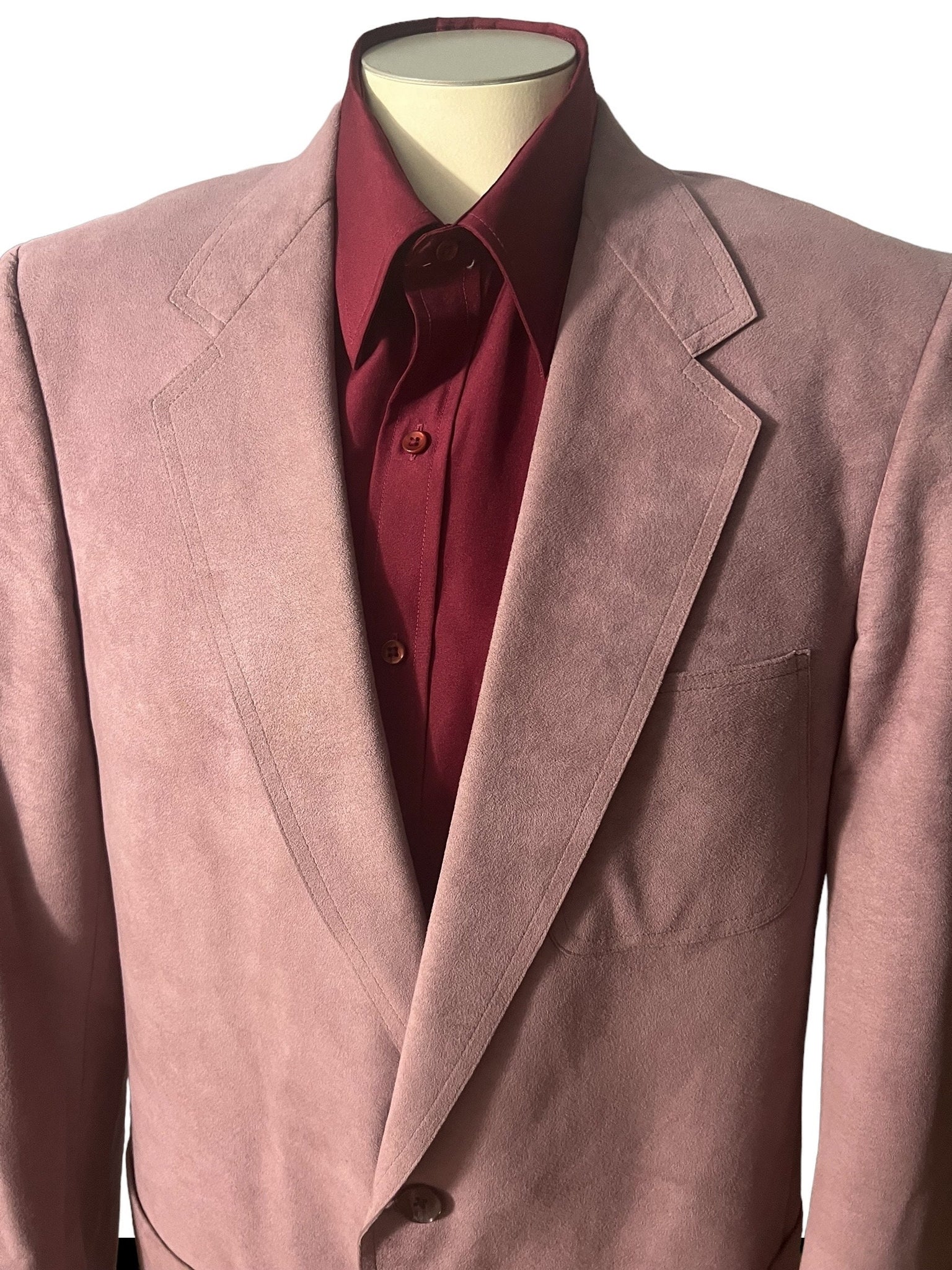 vintage rose velour pink suit jacket 42 Neiman Marcus