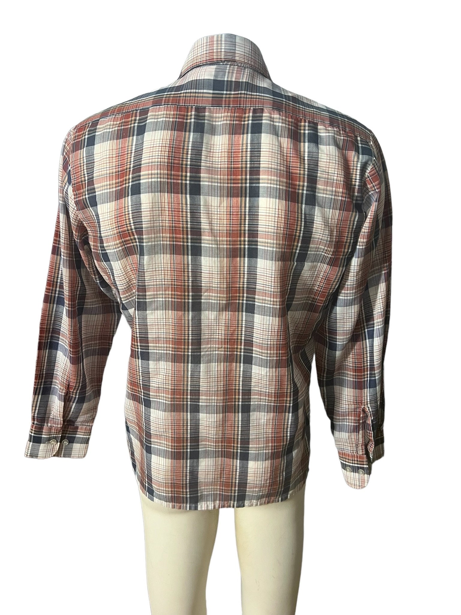 vintage plaid button up shirt M Harwyn