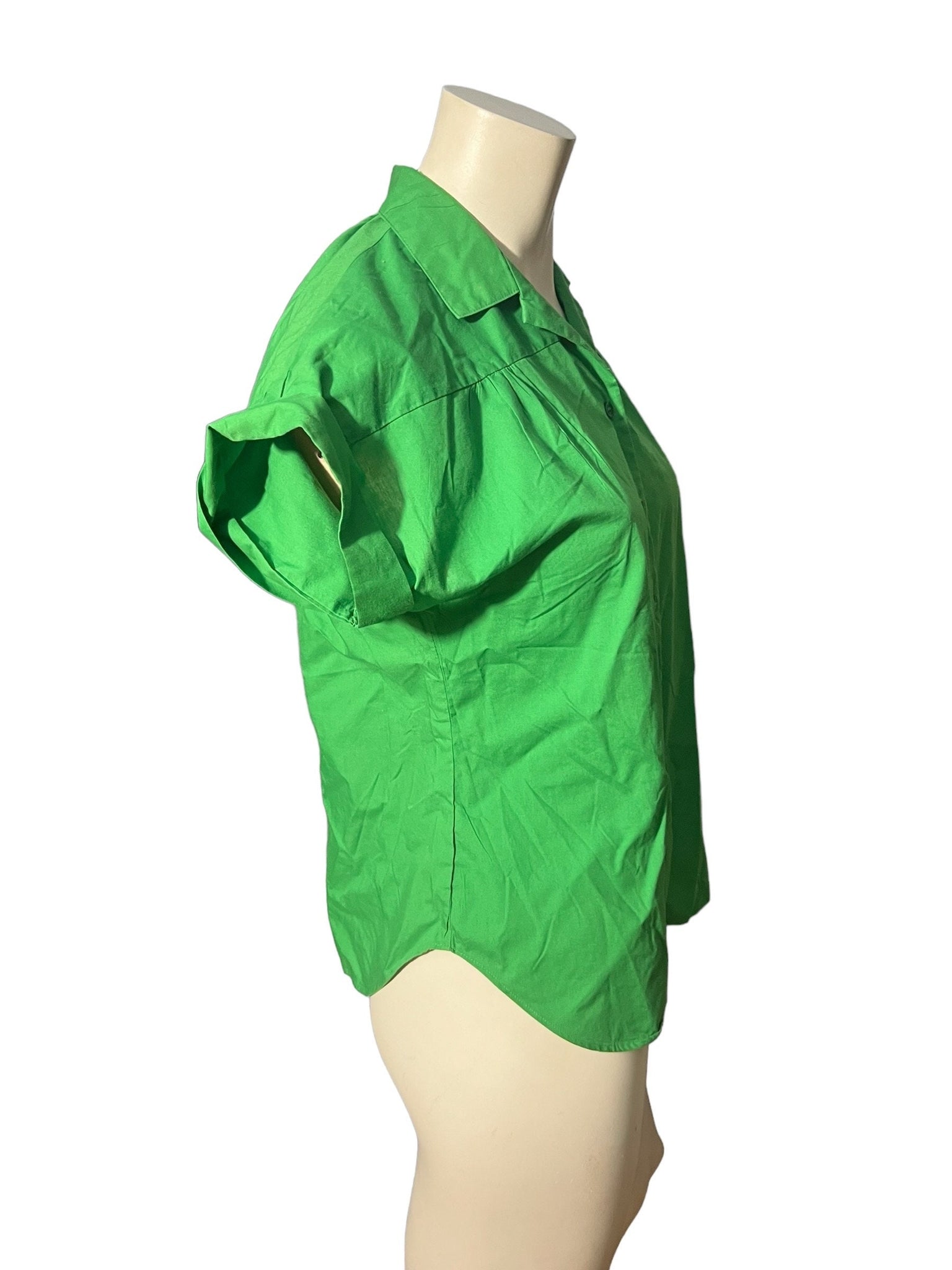 Vintage green 70's blouse M Society