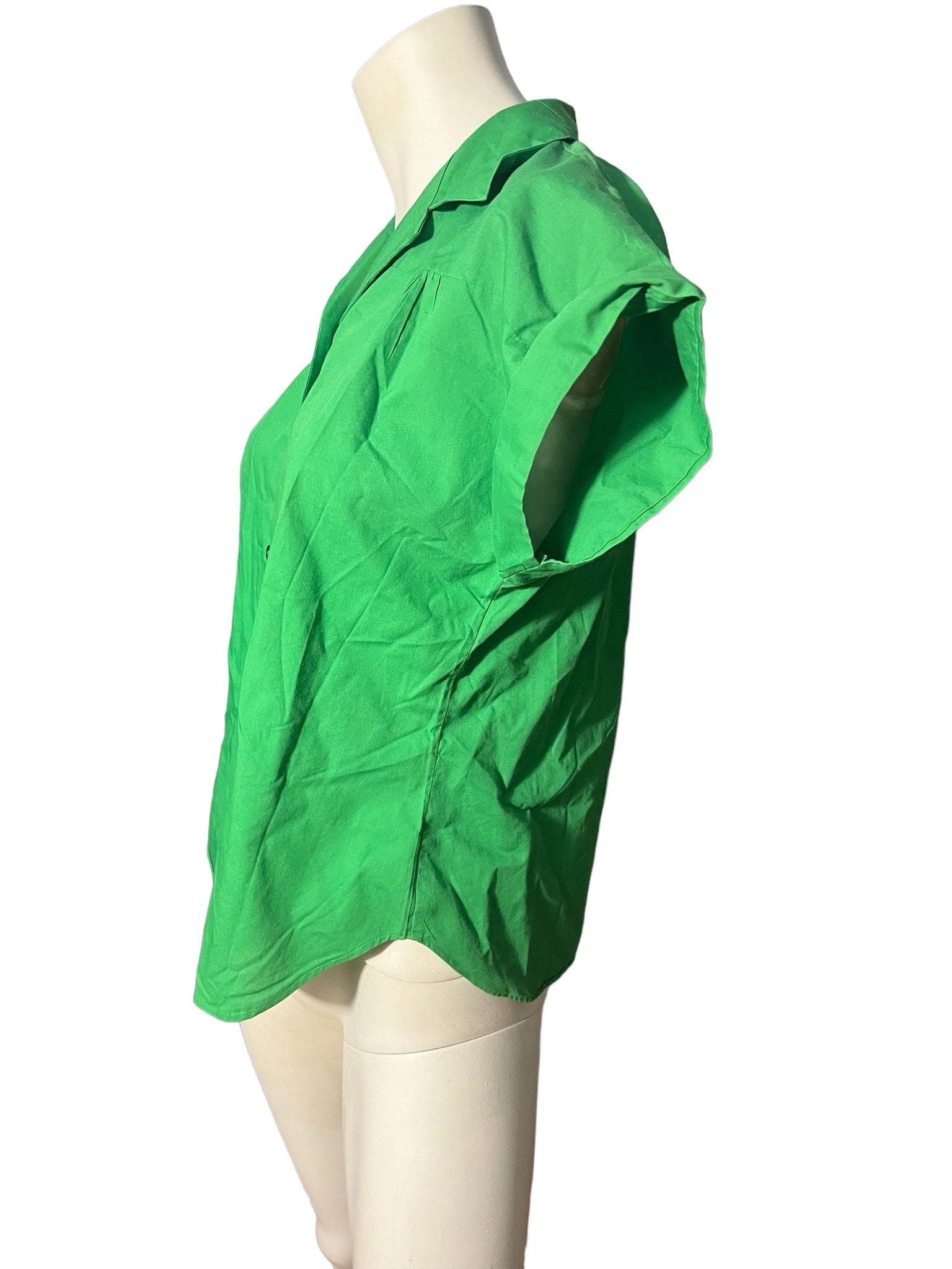 Vintage green 70's blouse M Society