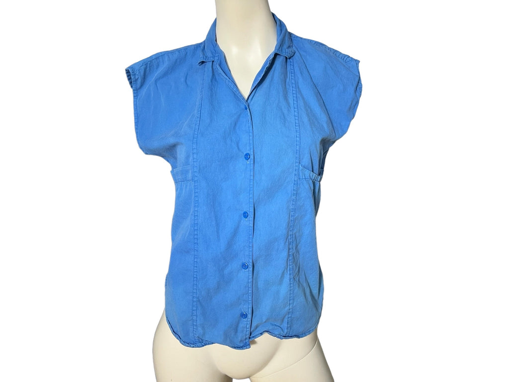 Vintage 80's blue Santa Cruz top S