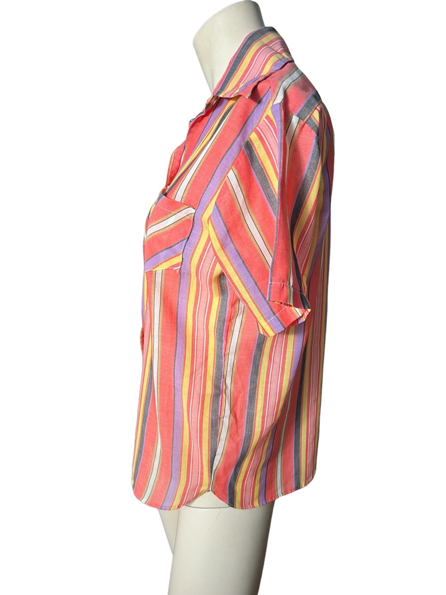 vintage 70's striped shirt M Maverick