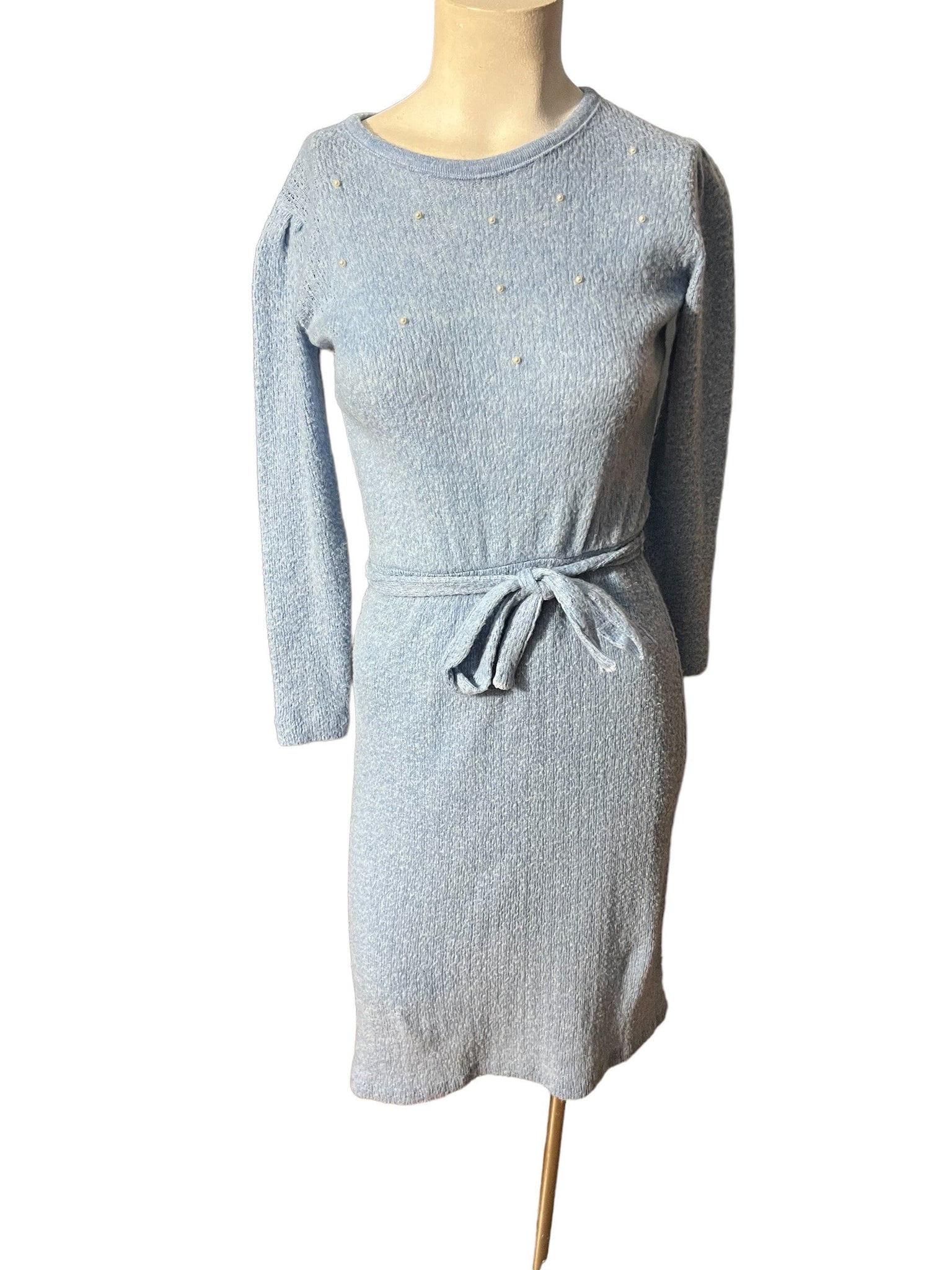 Vintage 70's blue sweater dress S Quotations