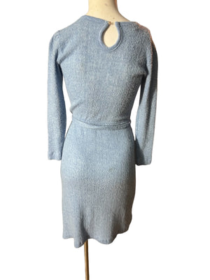 Vintage 70's blue sweater dress S Quotations