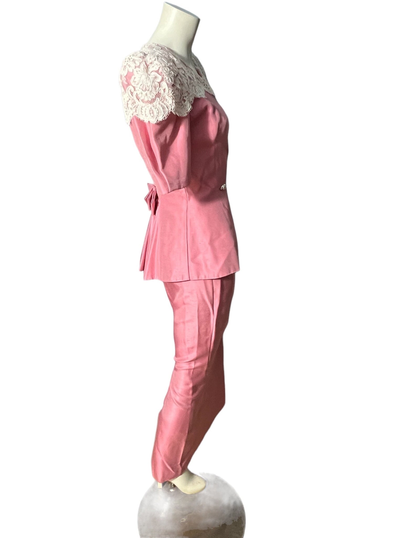 Vintage 80's pink dress suit 8 Water Water