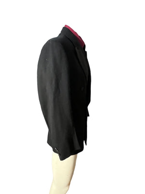 Vintage black wool Labiche's tuxedo jacket 40