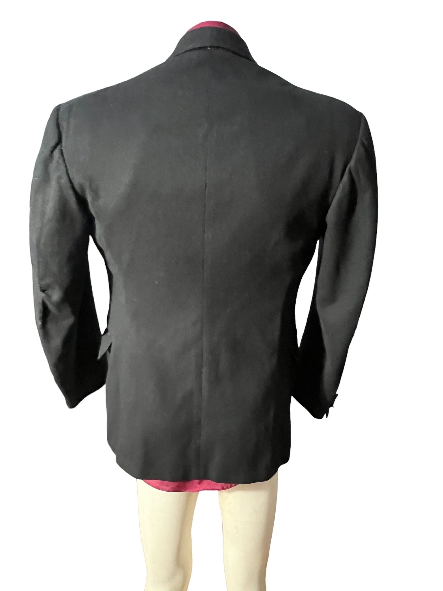 Vintage black wool Labiche's tuxedo jacket 40