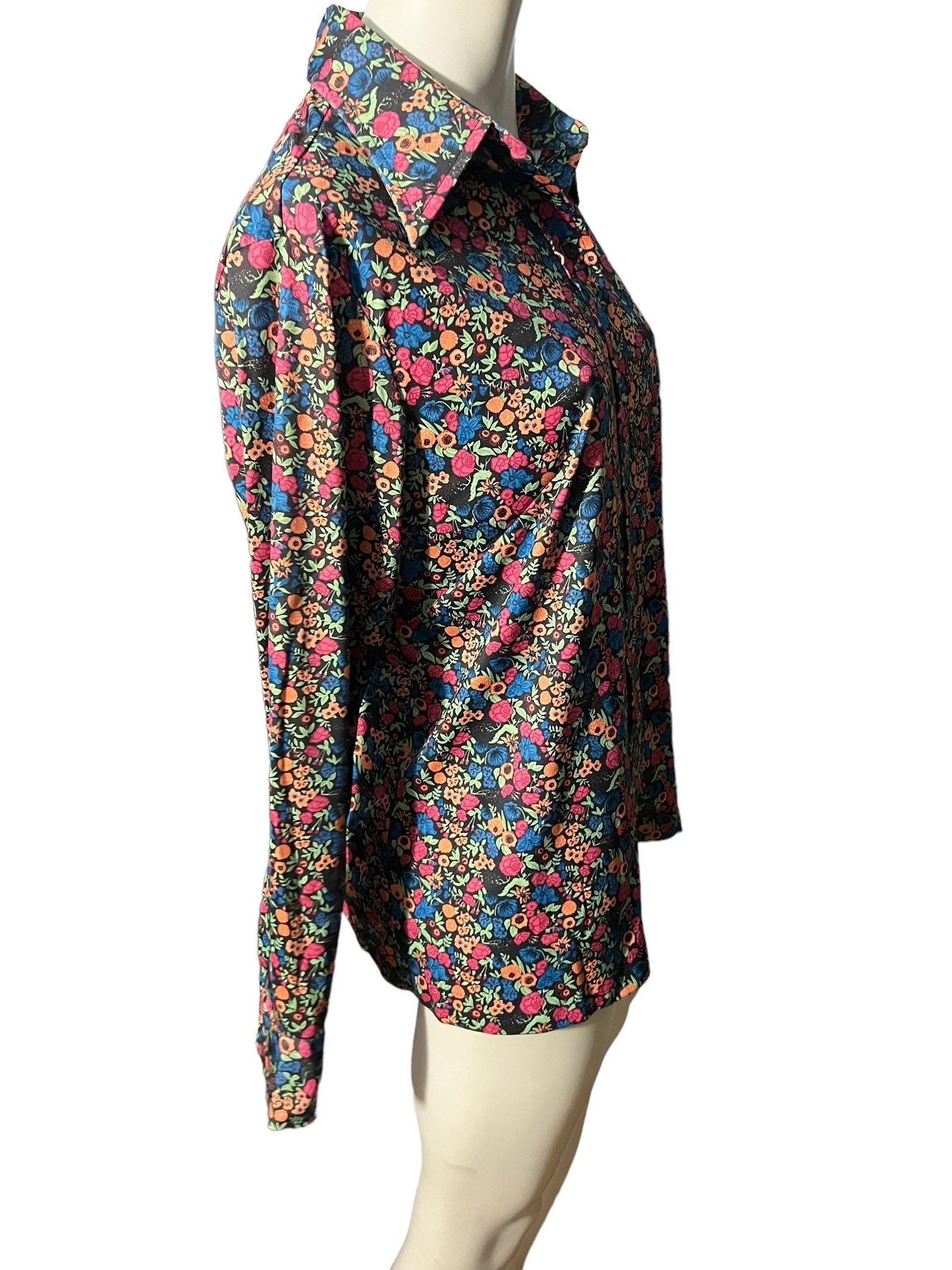 Vintage Sears 70's women's shirt XL floral