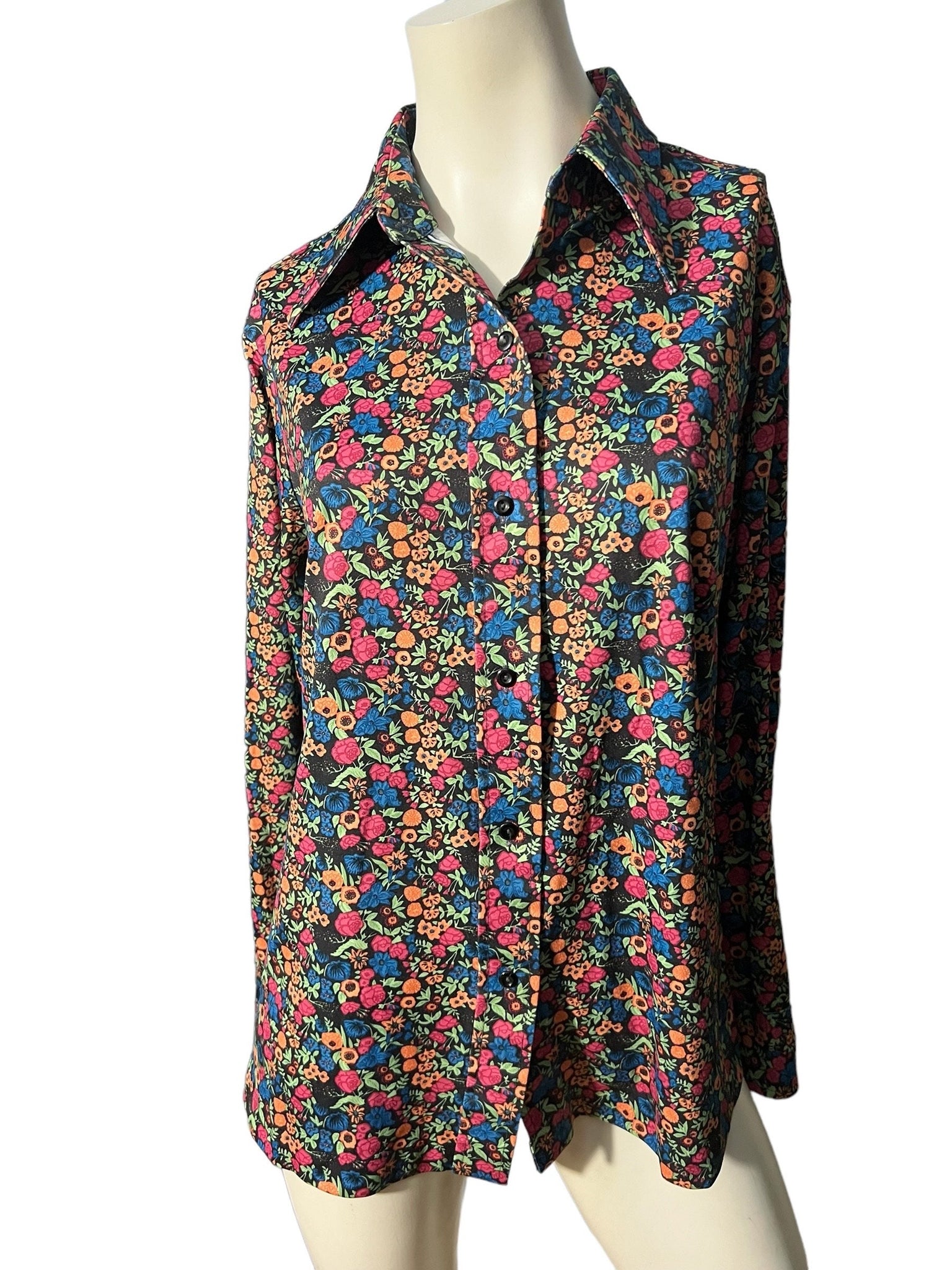 Vintage Sears 70's women's shirt XL floral