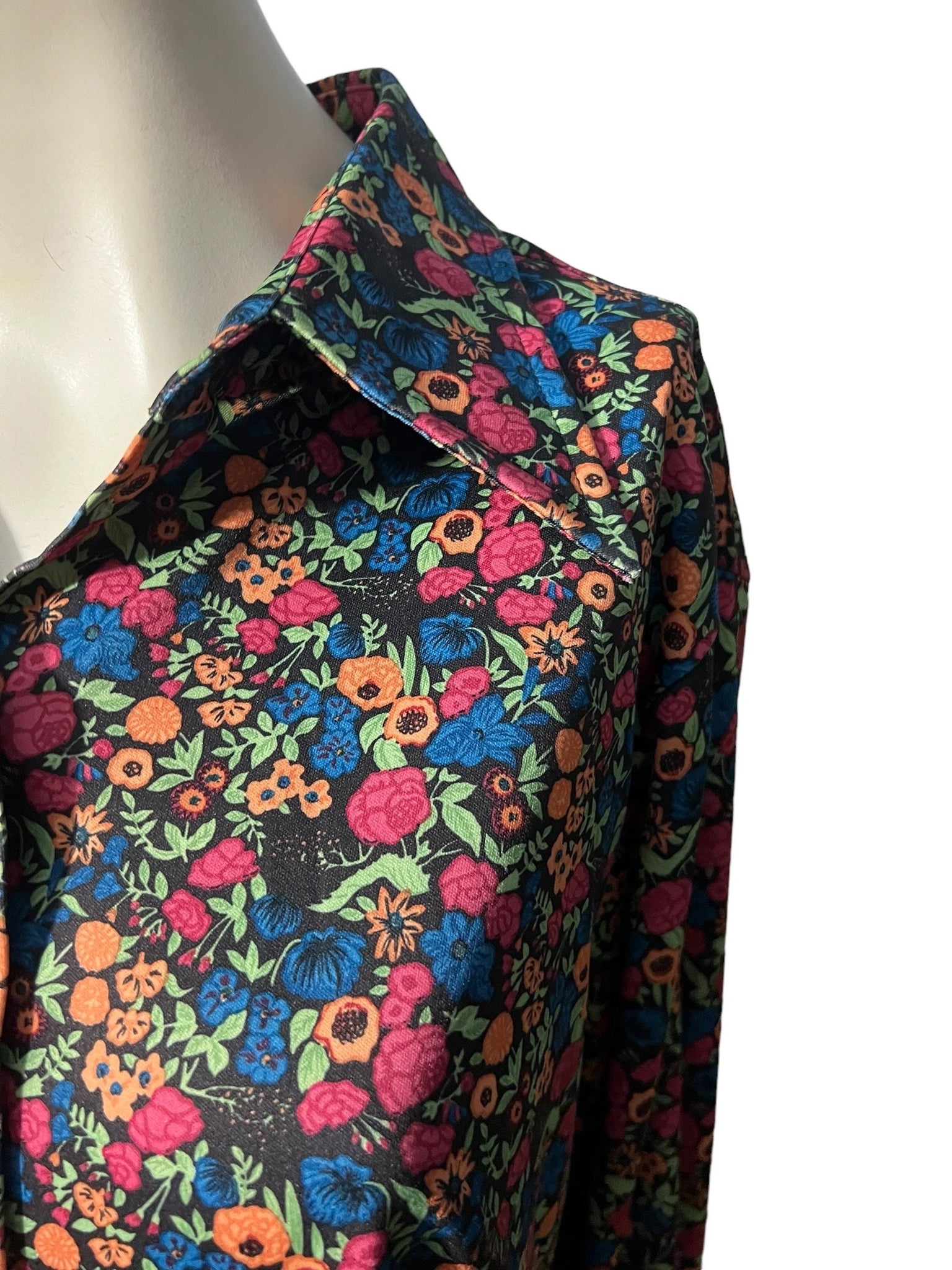 Vintage Sears 70's women's shirt XL floral