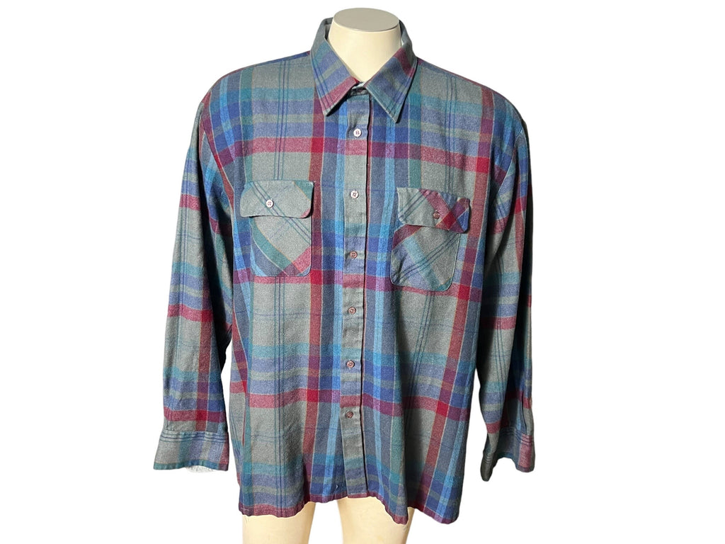 vintage blue flannel xl Backpacker