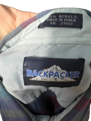 vintage blue flannel xl Backpacker