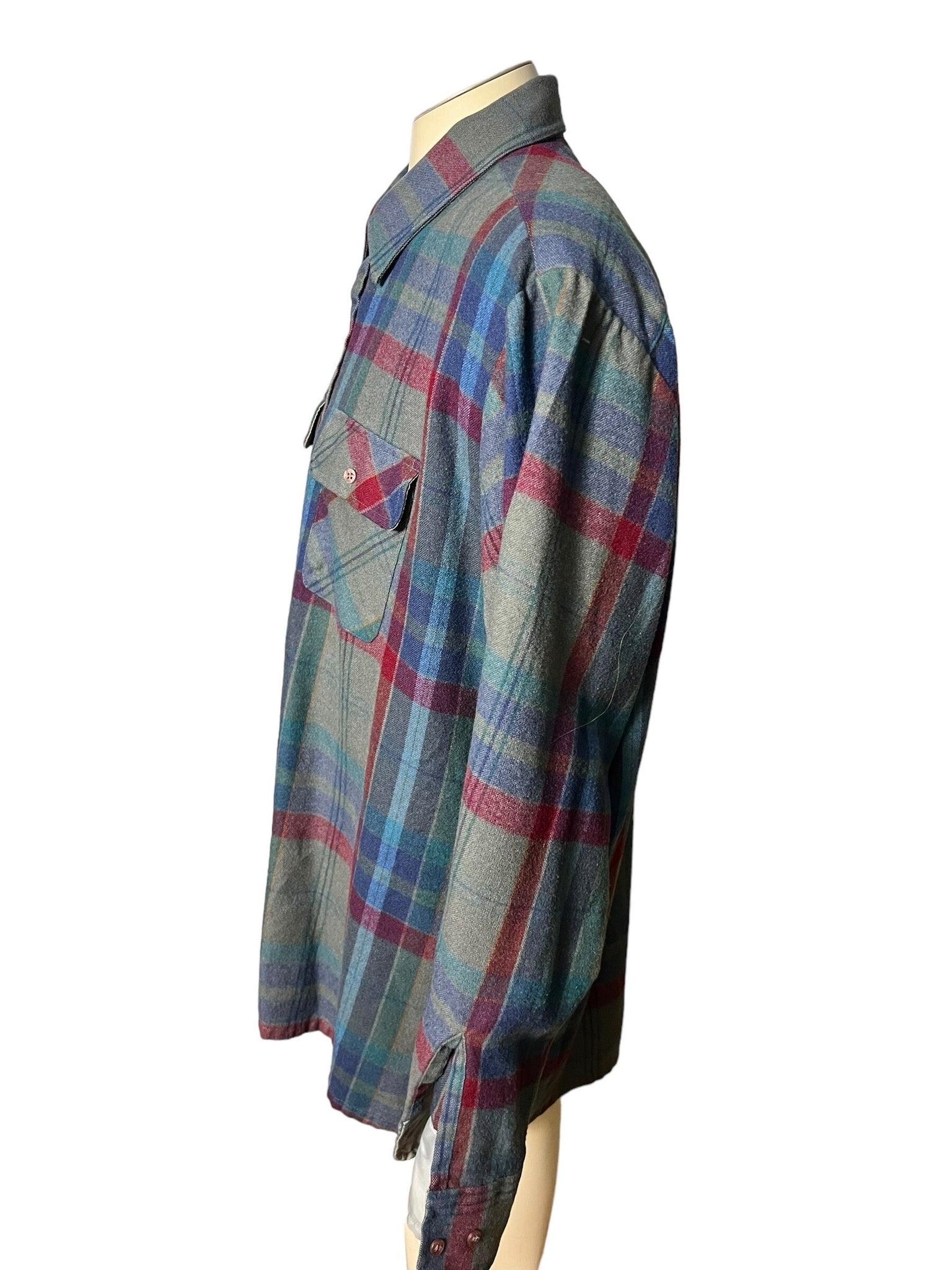 vintage blue flannel xl Backpacker