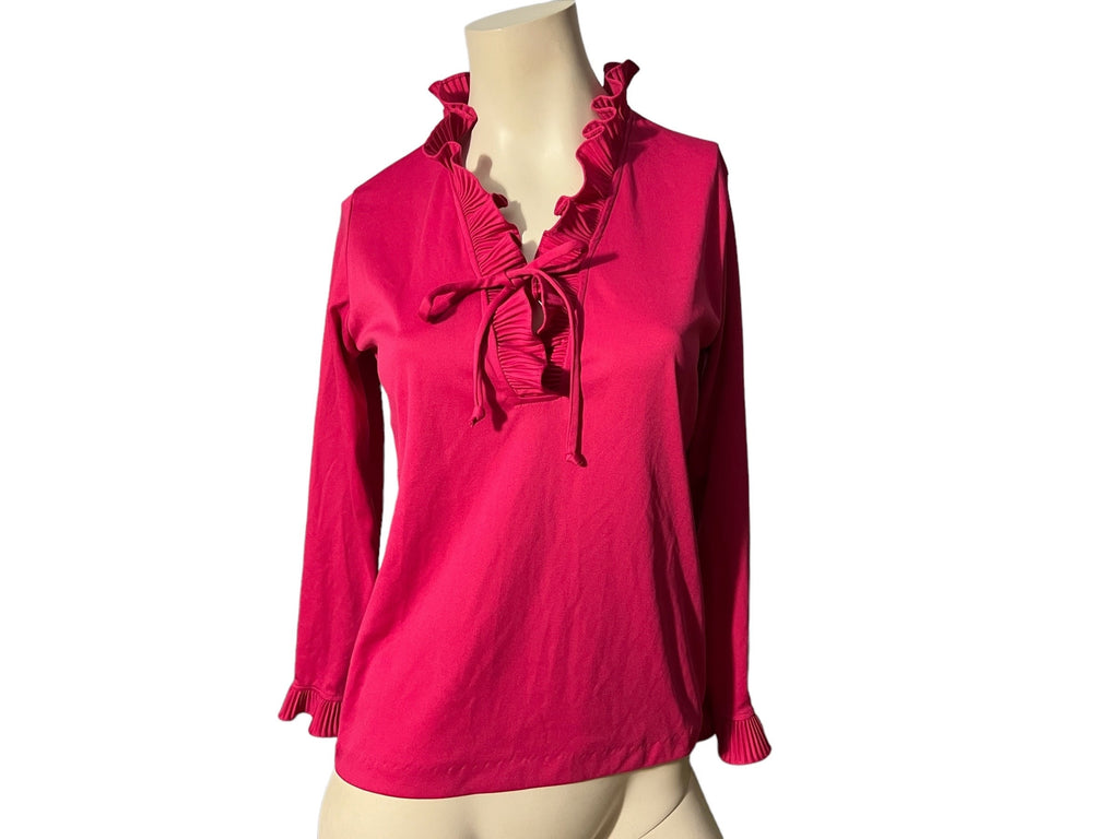 Vintage 70's pink blouse M Rhonda Lee