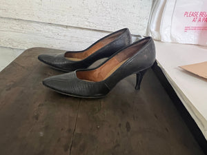 vintage 50's black heel shoes 6 N