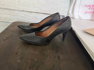 vintage 50's black heel shoes 6 N