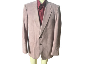 vintage rose velour pink suit jacket 42 Neiman Marcus