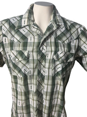 vintage green western shirt S M Vaquero