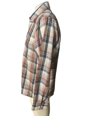 vintage plaid button up shirt M Harwyn