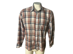 vintage plaid button up shirt M Harwyn