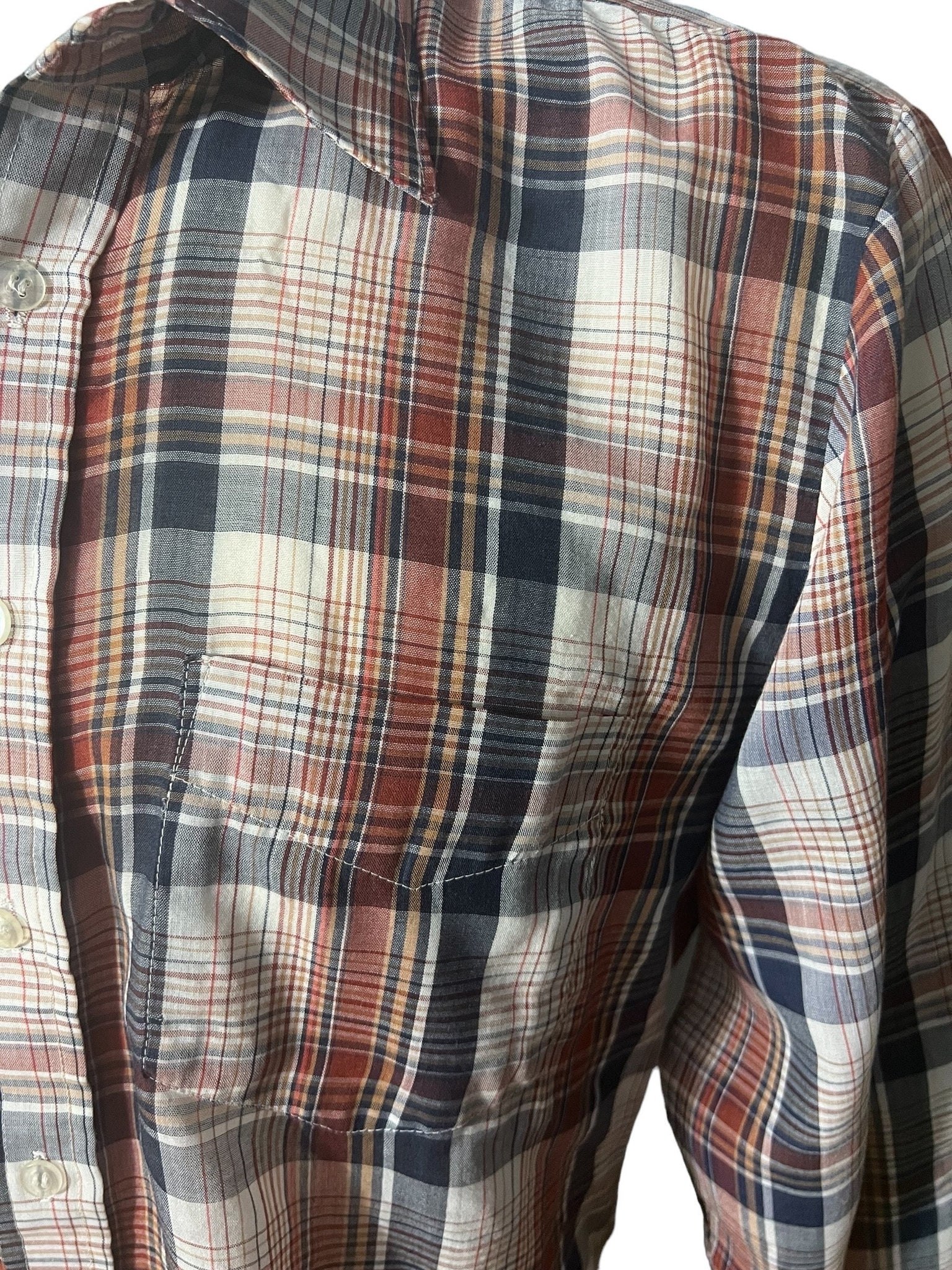 vintage plaid button up shirt M Harwyn