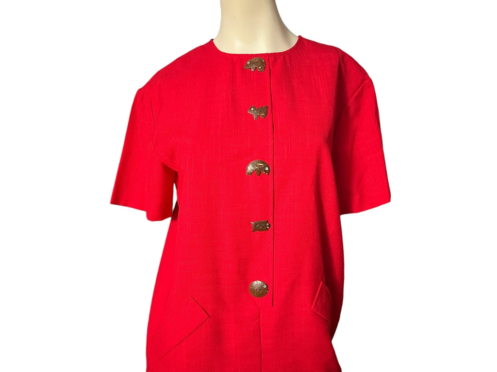 Vintage 80’s red mini dress 6 Jessica Howard