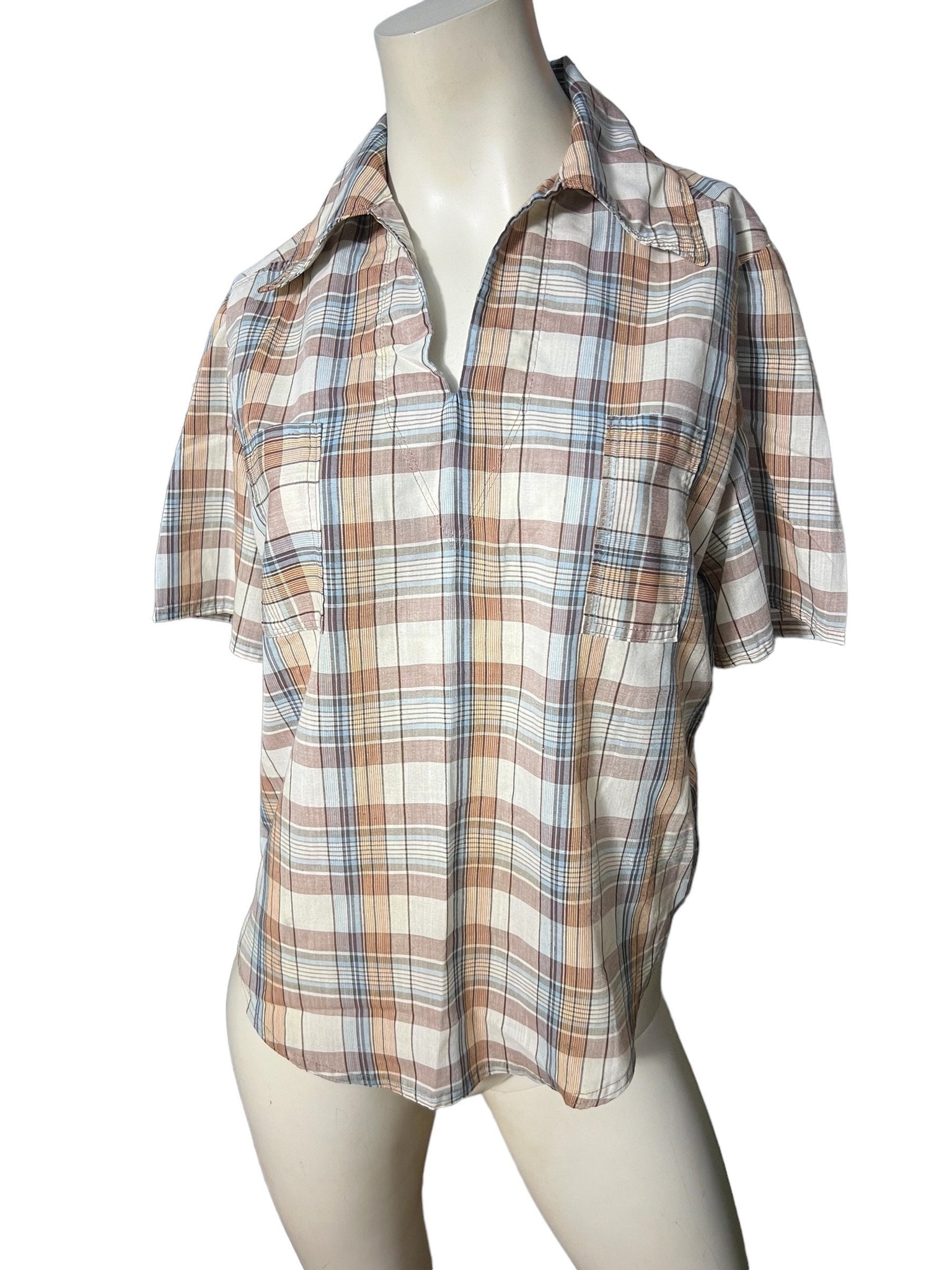 Vintage 70's plaid shirt M