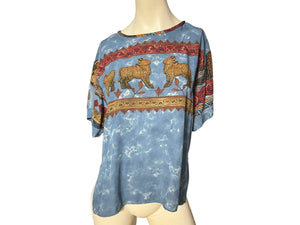 vintage 80's goat shirt M Platinum