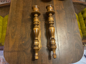 Vintage wood wall sconces