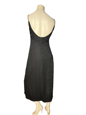 vintage 80's black long sample dress M Marie St Claire