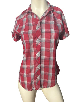 Vintage 70's plaid blouse M Tom Boy