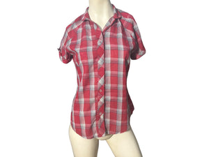 Vintage 70's plaid blouse M Tom Boy