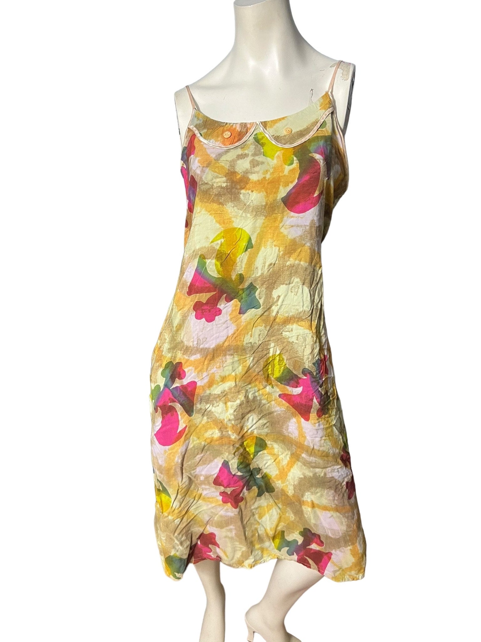 vintage batik sun dress M Kencana Ungu