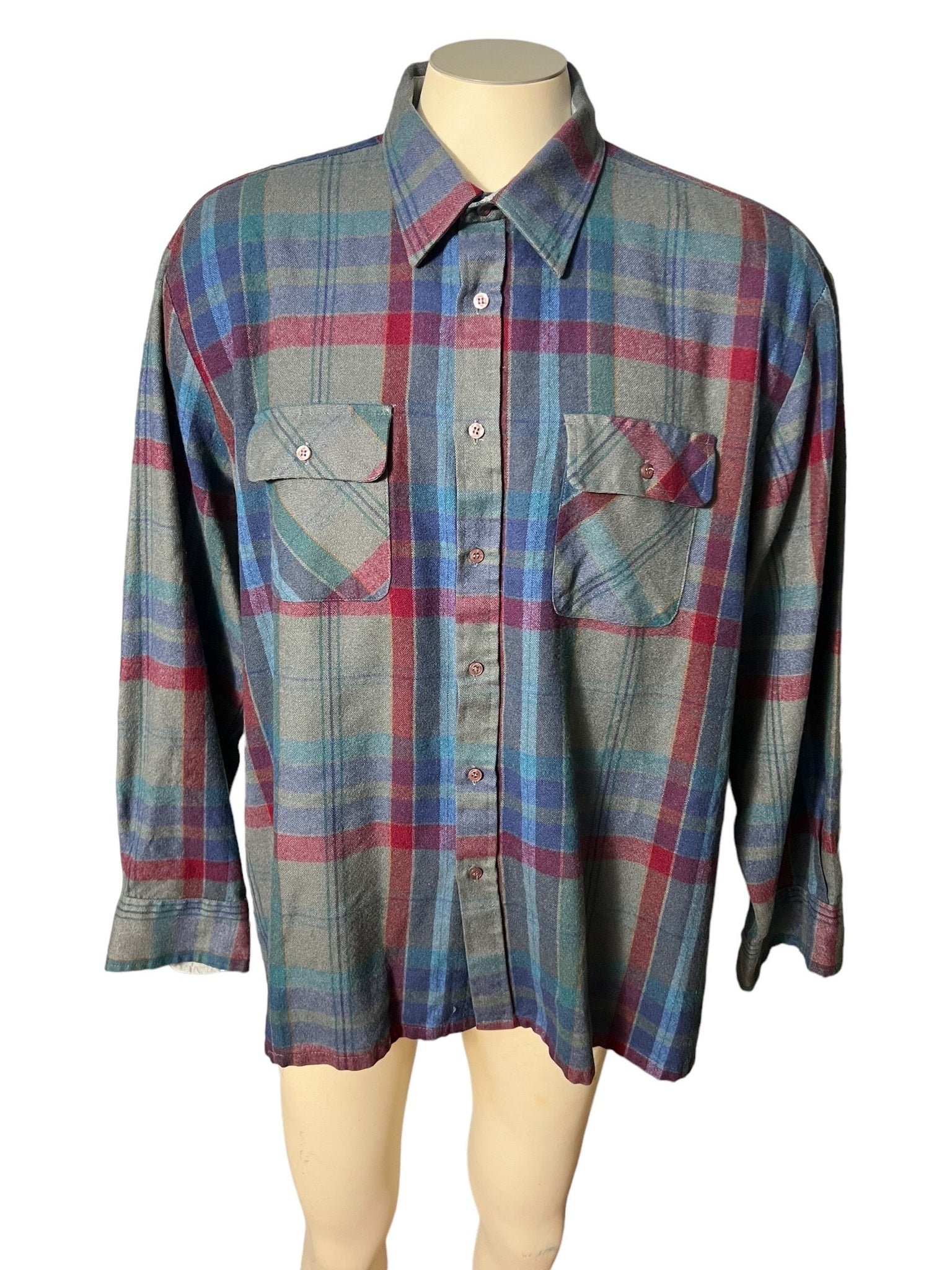 vintage blue flannel xl Backpacker