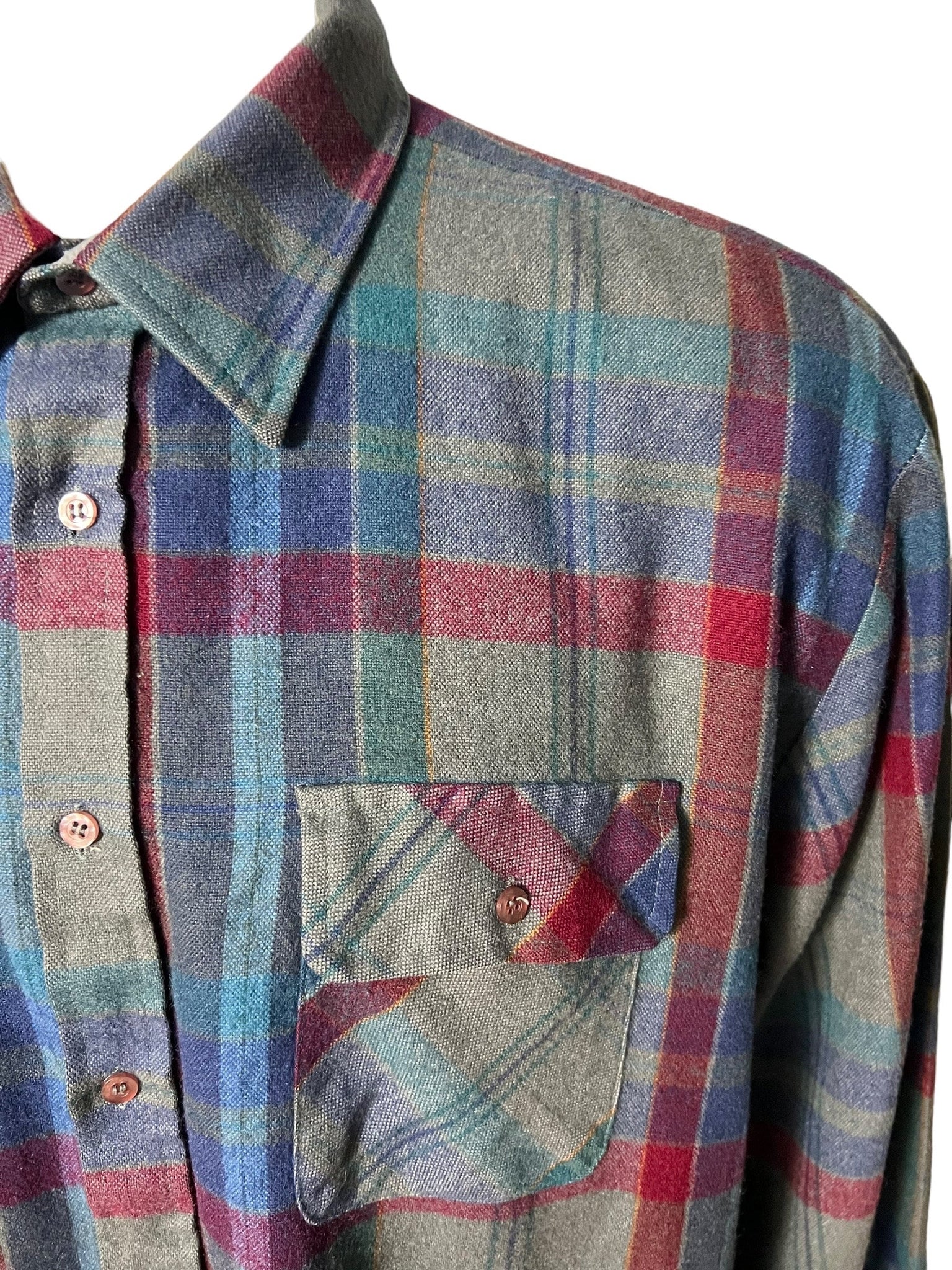 vintage blue flannel xl Backpacker