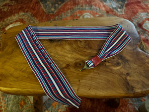 vintage striped 80’s belt