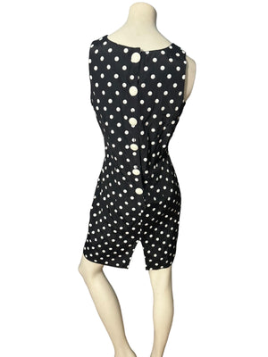 Vintage 80's black polka dot dress 13 By Choice