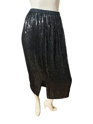 vintage black sequin skirt M Joseph Le Bon