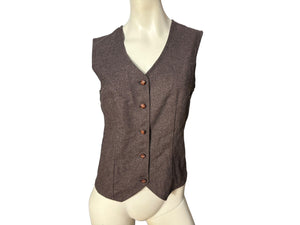 Vintage 70's brown women's vest M L